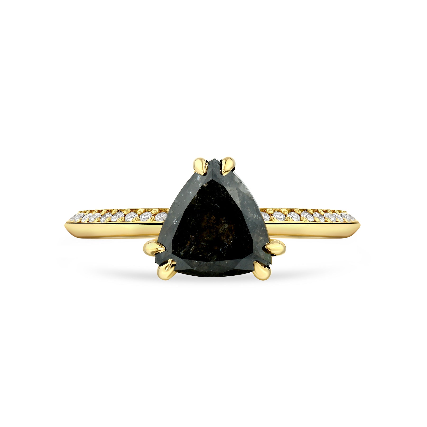 Amas - Fancy Cut Natural Black Diamond Ring