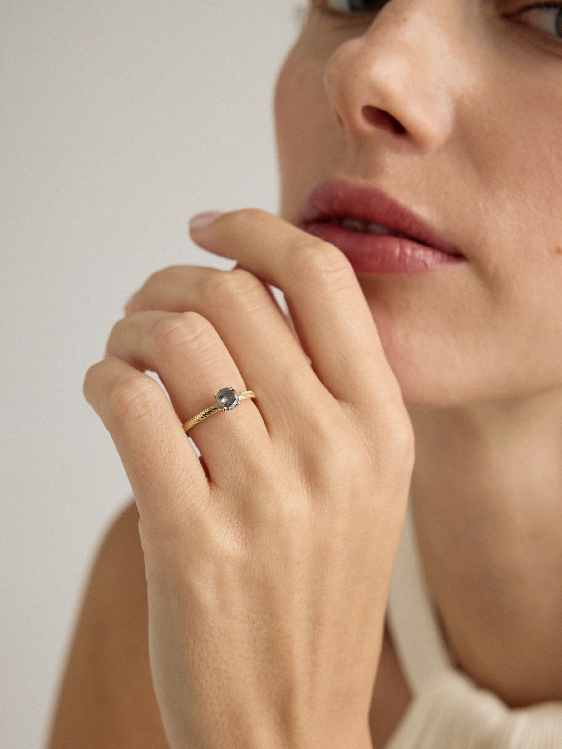 Astrid - Salt and Pepper Diamond Ring