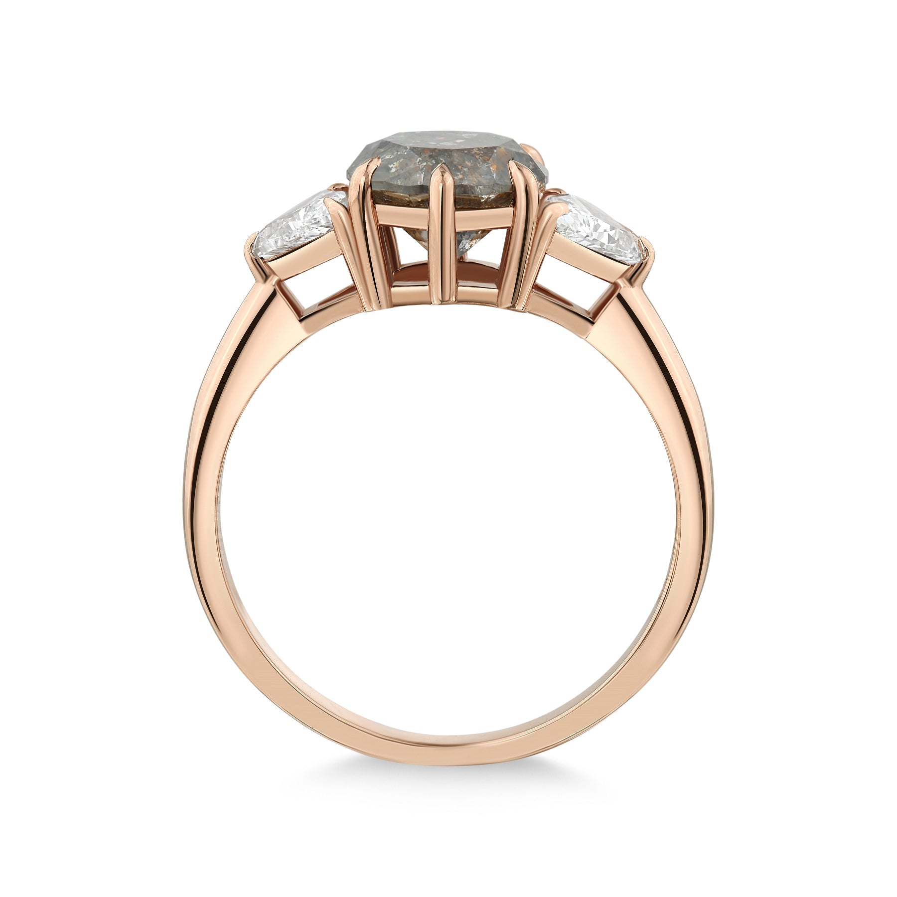 Hesse - Rose Gold Salt and Pepper Diamond Ring