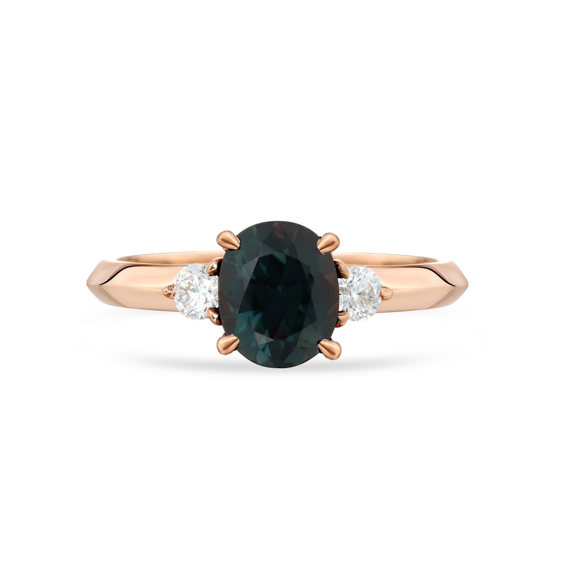 Mabel - Green Sapphire and Diamond Ring