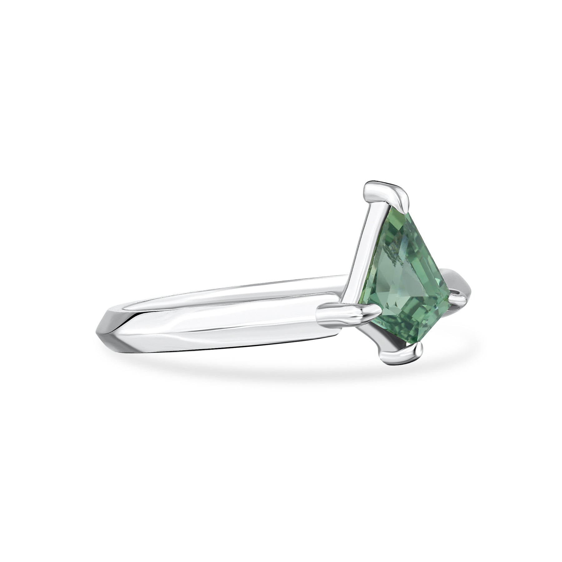 Pasha - Unique Green Sapphire Engagement Ring