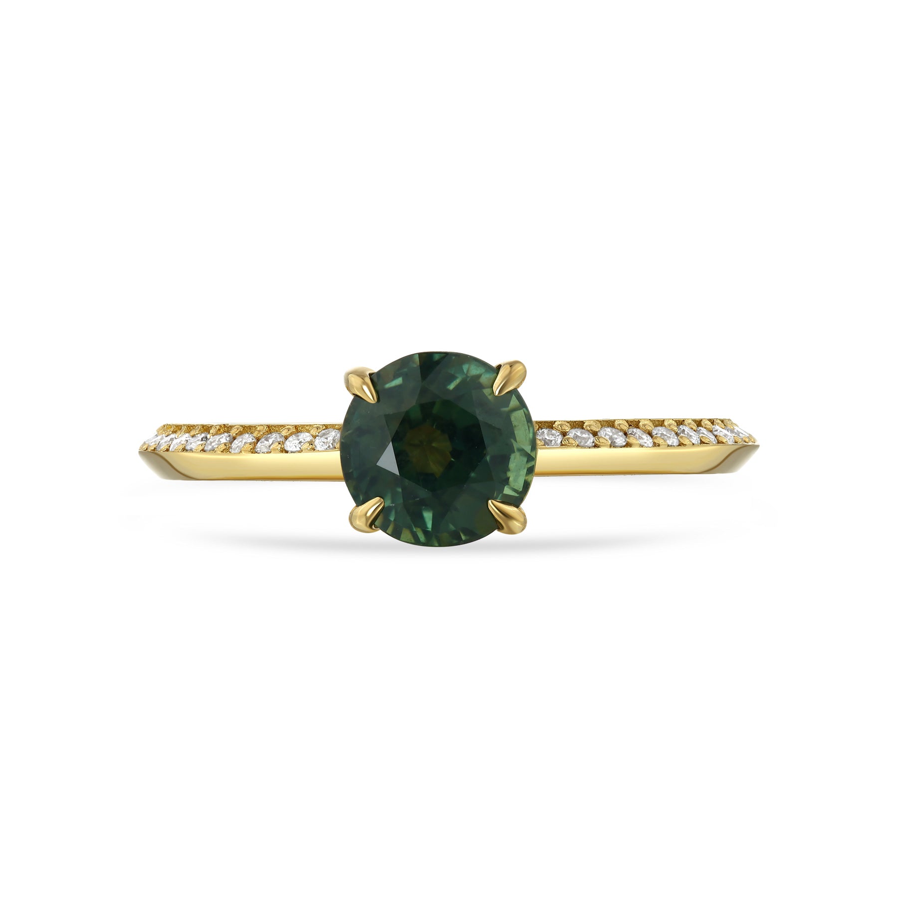 Thalassa - Green Sapphire Engagement Ring