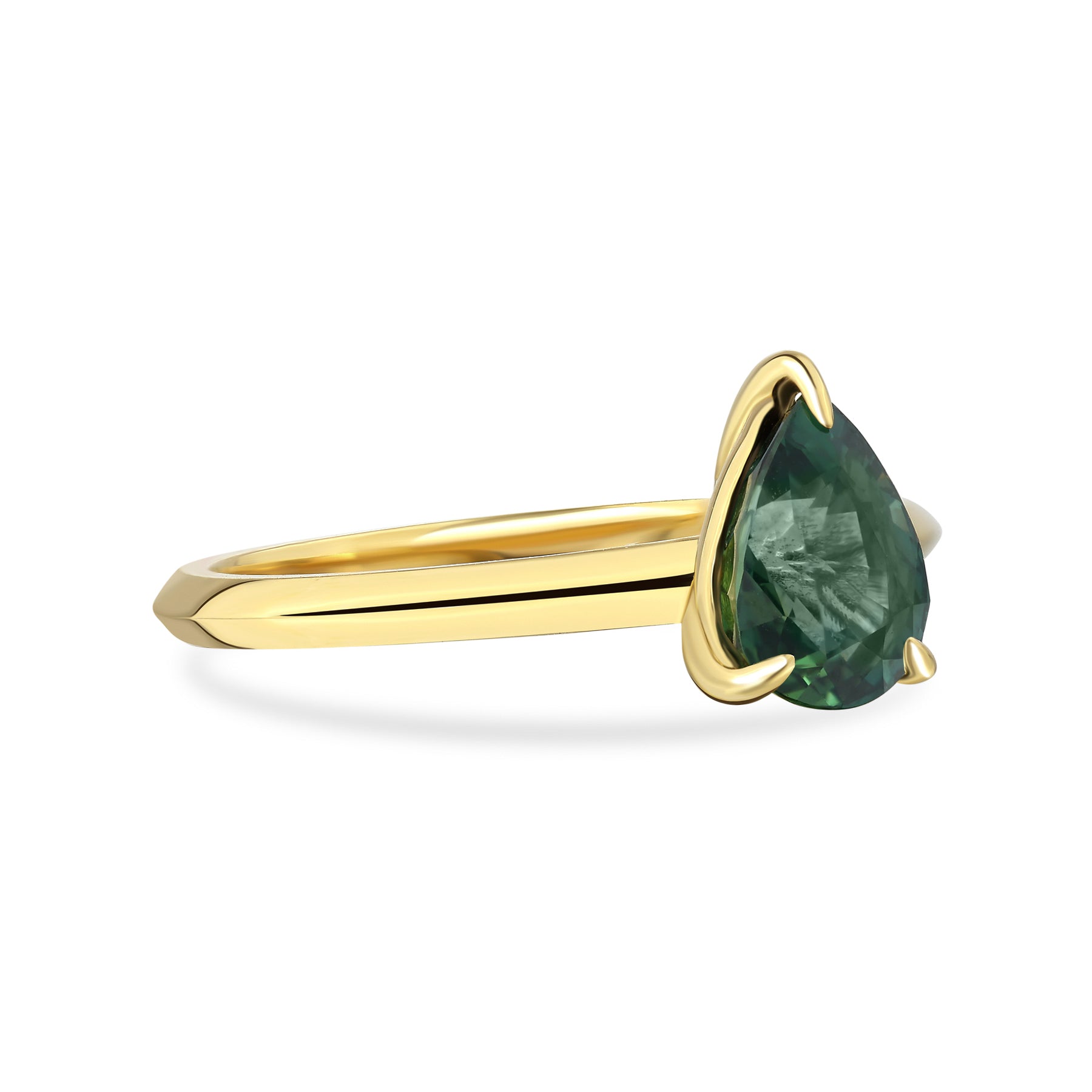 Winterbotham - Unique Green Sapphire Engagement Ring in 18K Gold