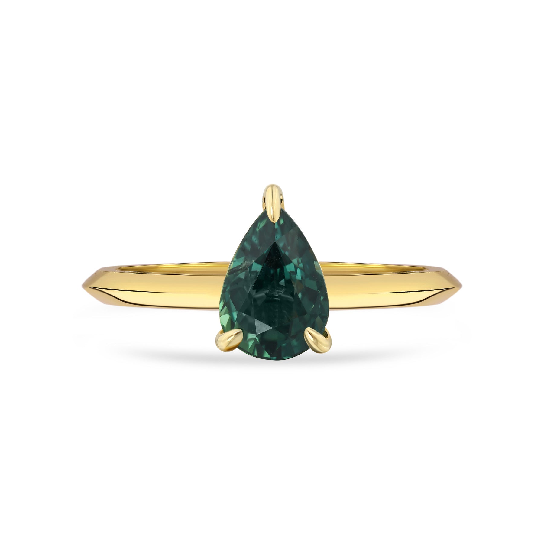 Winterbotham - Unique Green Sapphire Engagement Ring in 18K Gold